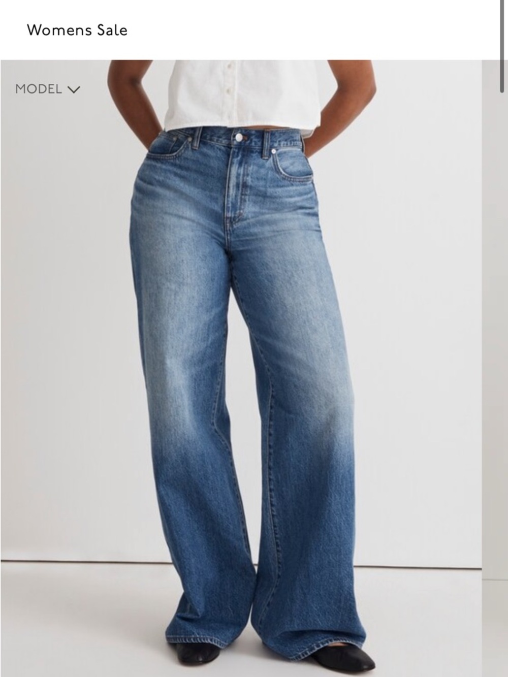 Madewell Wide-Leg High-Rise Jeans - Blue Wash NWT